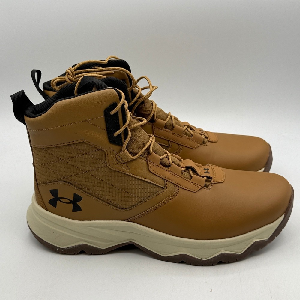 Under Armour Stellar G2 6" Shoes Mens Size 10.5 Brown White Tactical 3025578-200